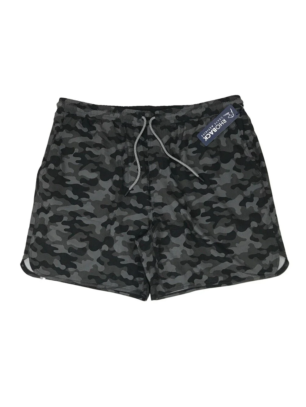 Rhoback The Regiments Shorts Mens 2XL XXL Black Camo 7” Lined Running Gym BNWT!